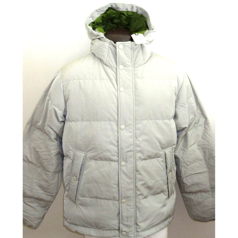 OOBE Brand Men's Kinsley Goose Down Hooded Jacket Belay Light Beige NWT